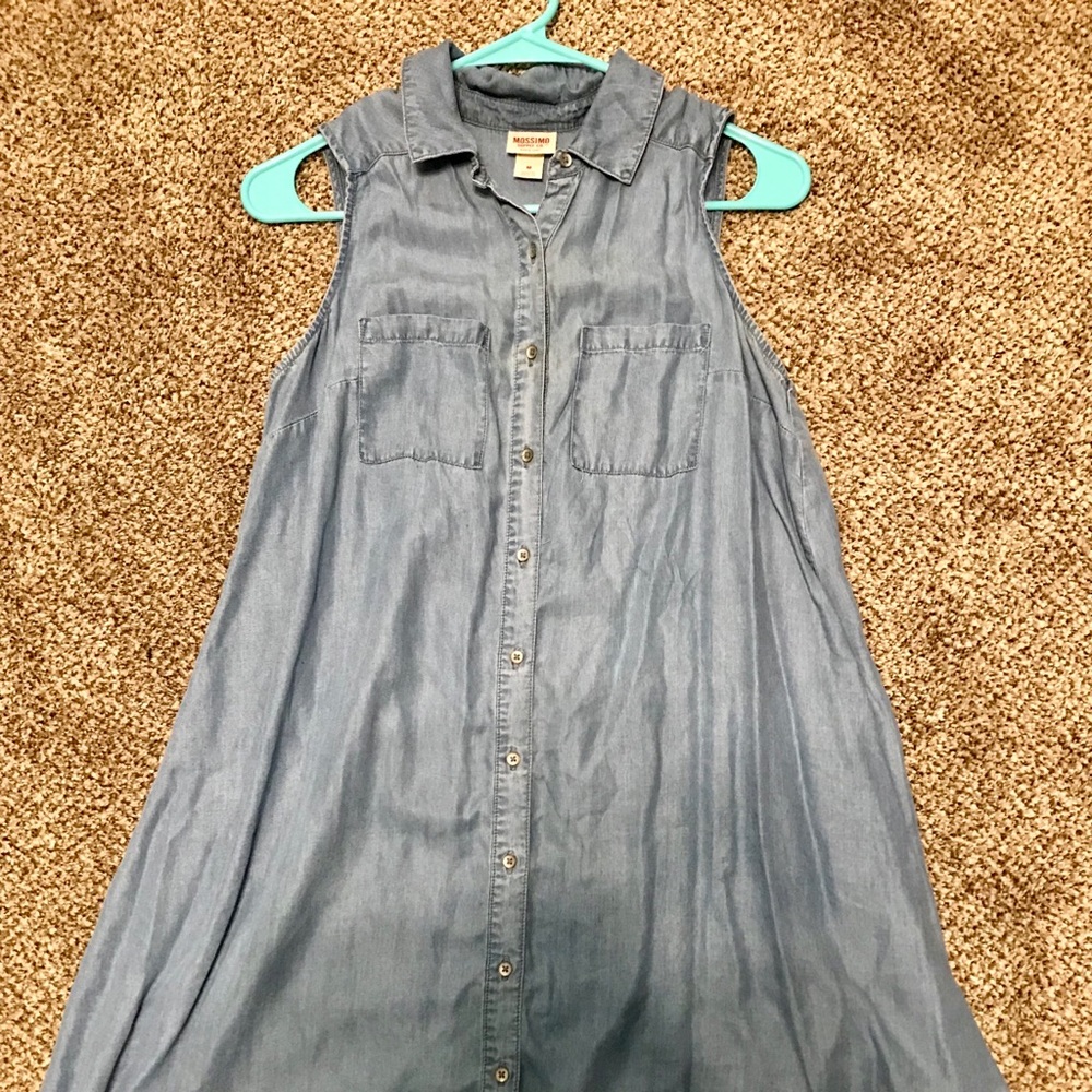 Mossimo Light Blue Denim Button Up Dress